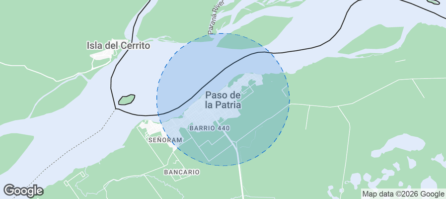 Paso de la Patria Airbnb map